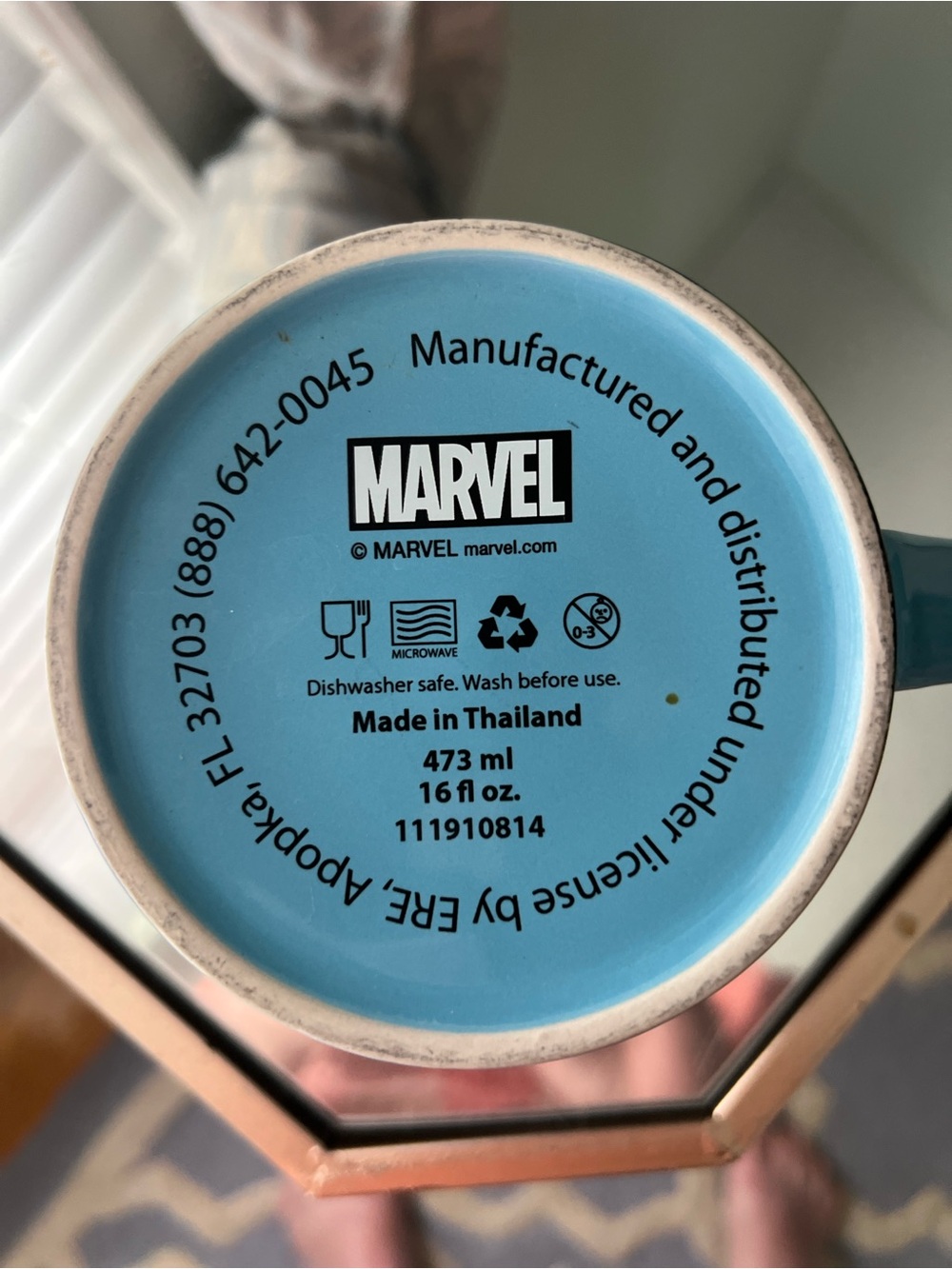 Marvel Avengers Blue Coffee Mug: Iron Man Hulk Thor Captain America - Official